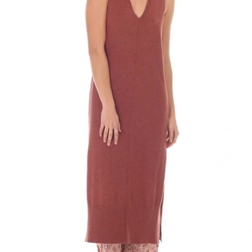 Paper Label Retrograde Mecca Sleeveless Overdress - Rusty Pink/Brown
